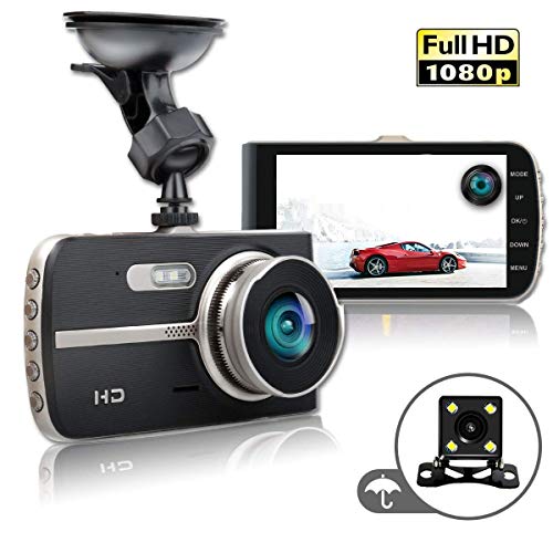 Dash Cam 4 Inch Car Camera-Car Camcorder Super HD 1080P IPS Display Recorder