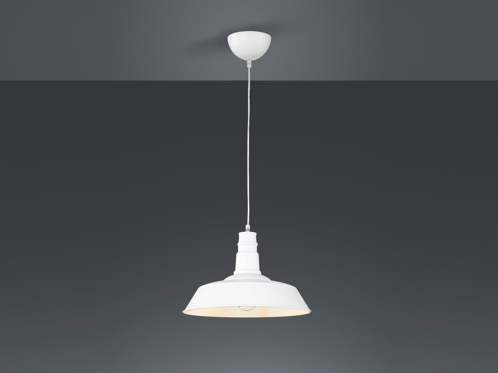 Reality, Suspension, Will 1xE27, max.60,0 W Corps: metal, Blanc Ø:36,0cm, H:150,0cm IP20