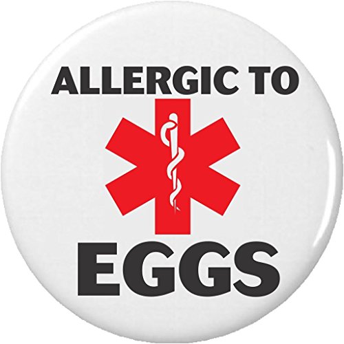 A&T Designs Allergic to EGGS 2.25" Keychain Medical Alert Symbol