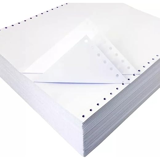 Dot Matrix Printer Paper 10x12 1000 Sheets 80 GSM 12 Inch