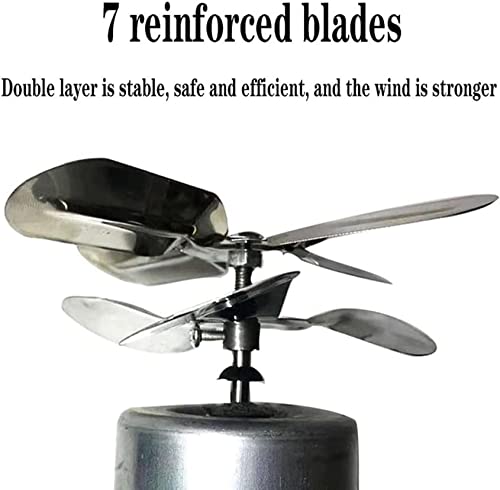 Dachventilatoren,Schornsteinrauchabsauger, 60W/80W 7 Blätter Schornsteinrauchabsauger, Saugzugventilator, Kaminabluftventilator, Rauchabzugsventilator, Schornsteinzuginduktor, Kaminabsaugventilator,B, – Bild 4