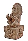 Bellaa 23187 Aztec Statue Sculpture Replica Handcrafted Prince of Flowers Archaeological Xochipilli