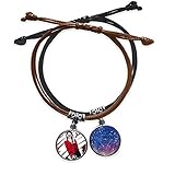 Größe: Die Größe des Anhängers beträgt 2 cm im Durchmesser. Die Länge jedes Armbands ist zwischen 19 cm – 22,5 cm verstellbar.