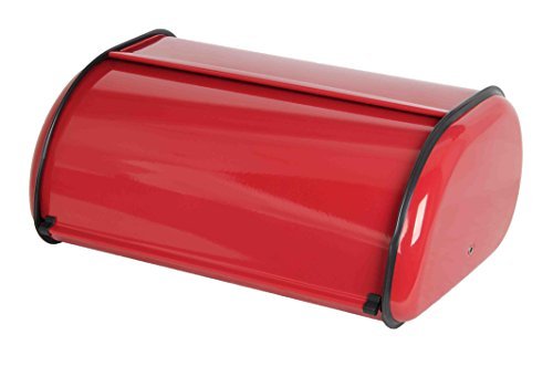Home Basics Stainless Steel Bread Box with Roll Up Lid, For Easy Kitchen