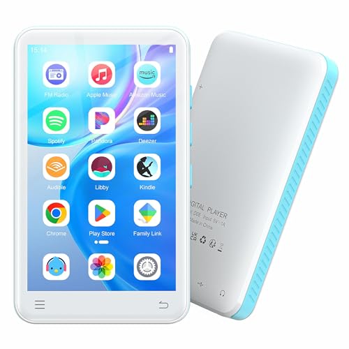SWOFY Reproductor MP3 de 160 GB con Bluetooth y WiFi, D08 Android 13 MP3, pantalla táctil de 4 pulgadas, Bluetooth, WiFi, compatible con Spotify, Audible, Play Store y radio FM, ampliación de hasta 1 SWOFY Reproductor MP3 de 160 GB con Bluetooth y WiFi, D08 Android 13 MP3, pantalla táctil de 4 pulgadas, Bluetooth, WiFi, compatible con Spotify, Audible, Play Store y radio FM, ampliación de hasta 1