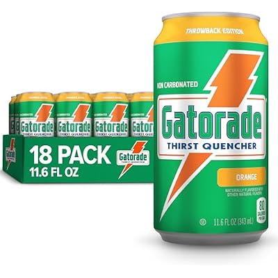 Gatorade Thirst Quencher, Orange, 11.6 Fl Oz Cans (Pack of 18)