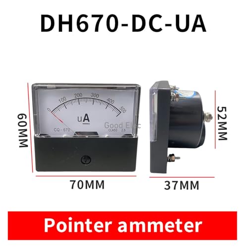 Microampèremètre analogique DH-670 DC 50uA pour mesure précise