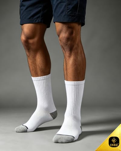 Image of ONKE Seamless Athletic Work Socks for Men Heavy Duty Boot Max Cushion Crew