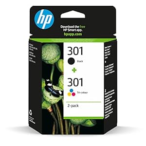 HP N9J72AE 301 Original Ink Cartridges, Black and Tri-Colour, Multipack