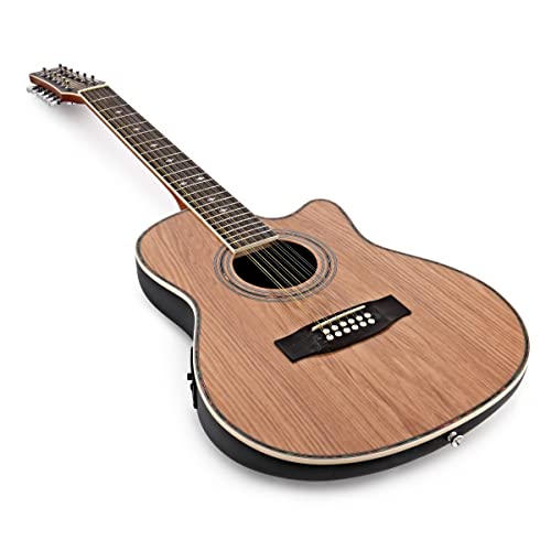 Guitare Roundback 12 Cordes par Gear4music Natural - Les Beatles, Paul McCartney, John Lennon, RIngo Starr, George Harrison Guitare Roundback 12 Cordes par Gear4music Natural – Image 6
