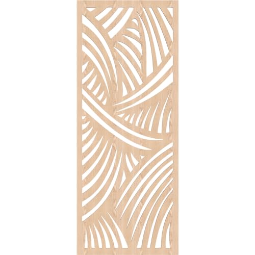 Image of Chester Decorative Pierced Fretwork Wood Wall Panels, 19 3 /8 inchW x 49 3 /8 inchH x 1 /4 inchT, Red Oak