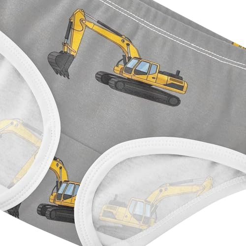 Flower Toddler Girls Underwear 2t Cotton Girl Panties Cute Yellow Construction Vehicles Grey Underpants Briefs4