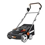 WORX Scarificateur et aérateur sans Fil 40V WG855E.9, Jusqu'à 400m² sur Une Charge, diamètre de 36cm, Sac de 40L, Rouleau d'aération, Rouleau de Scarification, Livré sans Batterie ni Chargeur