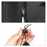 Patio Hanging Egg Chair Cover Waterproof Heavy Duty Outdoor 210D Oxford Fabric Swing Egg Chair Cover with Zipper, 115x190cm (Black) - Image 4