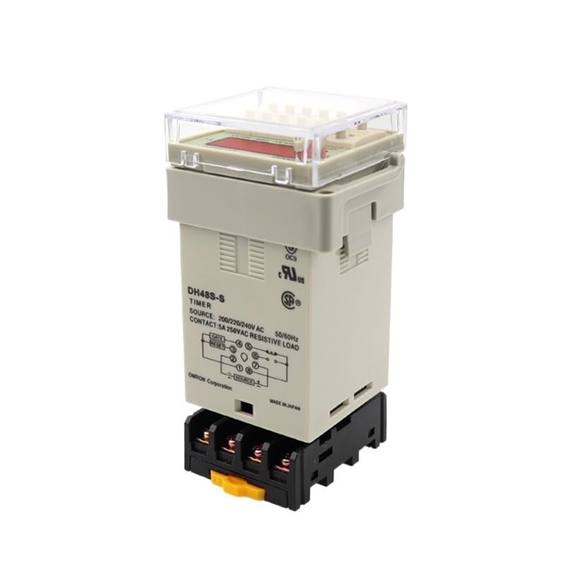 Relé de retardo doble DH48S-S AC220V programable de precisión para control temporal continuo 4