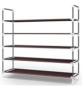 Awenia 5 Tiers Shoe Rack Organizer 30 Pairs,Stackable Shoes Storage Shelves Metal for Closet with...