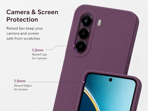 Image of FIRST MART Silicone Back Cover for OnePlus Nord CE 6 lite | Matte Purple Anti-Slip Grip Case, Precise Cutouts, Scratch Resistant, Slim Fit | Pack of 1
