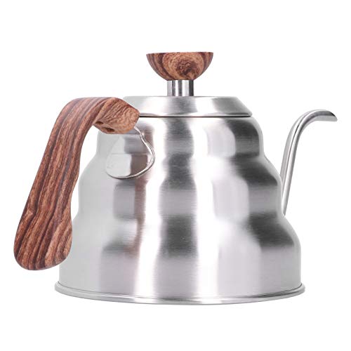 Hervidor de té cuello de cisne para verter sobre café flujo de agua preciso color plata 1L 8