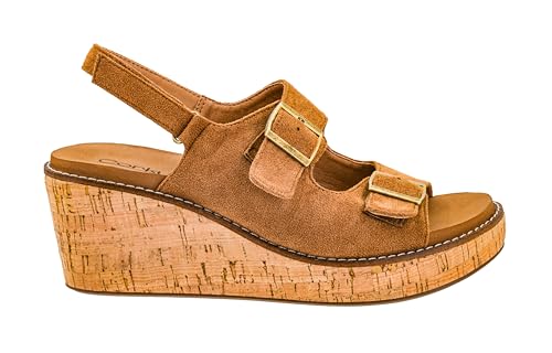 Corkys Footwear Womens 'My 2 Cents' 2.5-Inch Wedge, With A Hook And Loop Ankle Closure, Two Straps With Adjustable Buckles and Cushioned EVA Insoles For All Day Wear2