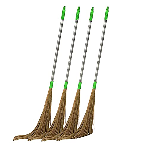 CHAND SURAJ KleenSweep Floor Cleaning Grass Broom with 50 cm Long Handle | Jhadu for Home Cleaning (Pack of 1) (Pack of 4) (B09CTJTVBM) Amazon Price History, Amazon Price Tracker