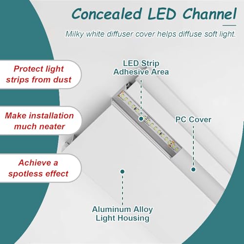 Moulure décorative de plafond et corniche LED pour éclairage indirect - 4