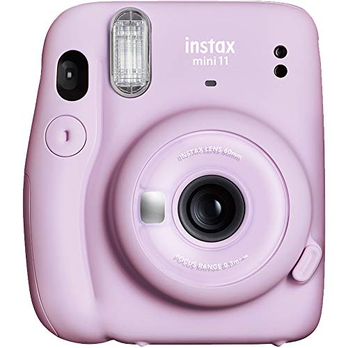 Fujifilm Instax Mini 11 Instant Camera + Fujifilm Instax Mini Twin Pack Instant Film (16437396) + Single Pack Rainbow Film + Case + Travel Stickers (Lilac Purple) - Image 3