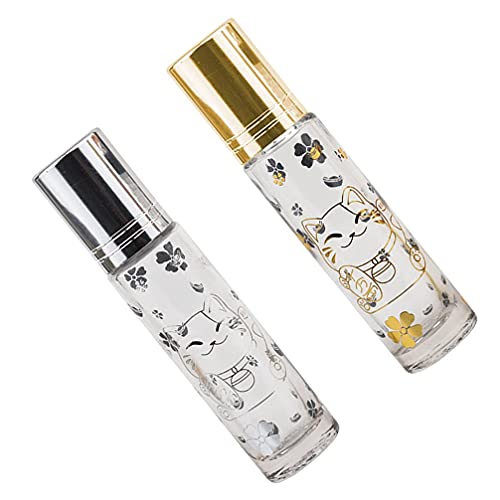 2 frascos de rolo de óleo essencial, frascos de perfume vazios para aromaterapia, tubos de brilho la