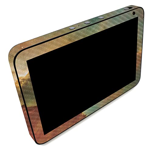 Image of MightySkins Carbon Fiber Skin Compatible with Amazon Echo Show 8 (Gen 2) - Space Smoke | Protective, Durable Textured Carbon Fiber Finish | Easy to Apply | Made in The USA