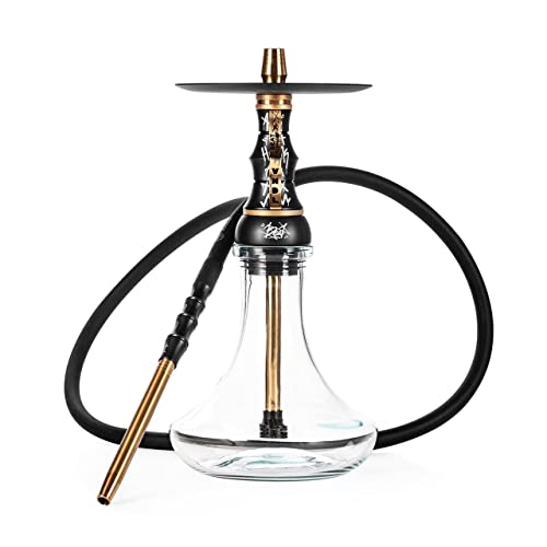 Shisha Alpha Hookah Beat Vandal with Glass Base | Russian | Russische wasserpfeifen | Kohleteller | Tauchrohr | Silikonschlauch | Mundstück | Stainless Steel | Rostfreier Stahl | Soft Touch gaskets