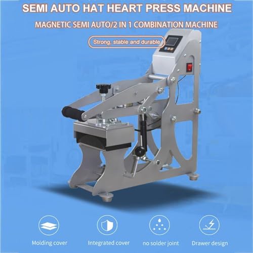 Prensa Térmica semi-automática para gorras 550W 2en1 miniatura 2
