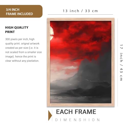 Image of kotart Nature Art Wall Decor Painting for Home Decor | Vastu Frame Wall Art Painting for Living Room Bedroom Office Home Decor Painting Wall Decor Set of 3 Size (13X17 inch)