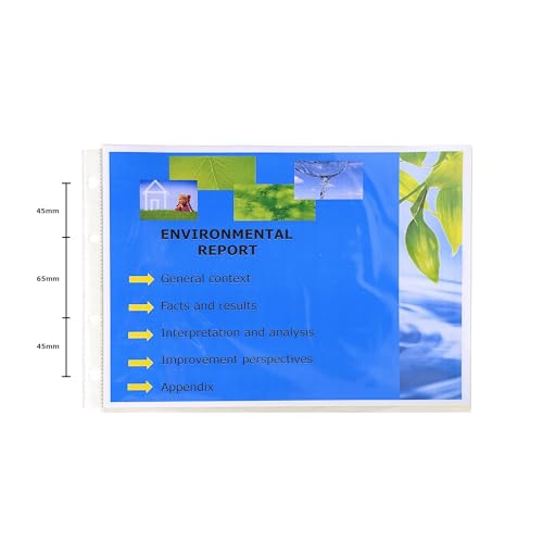 Exacompta 5734E 20er Pack PP-Kunststoff Prospekthüllen Standard. Für DIN A4 Quer transparent glasklar oben offen Klarsichtfolie Plastikhülle Klarsichthülle ideal für Ordner Ringbücher und Hefter