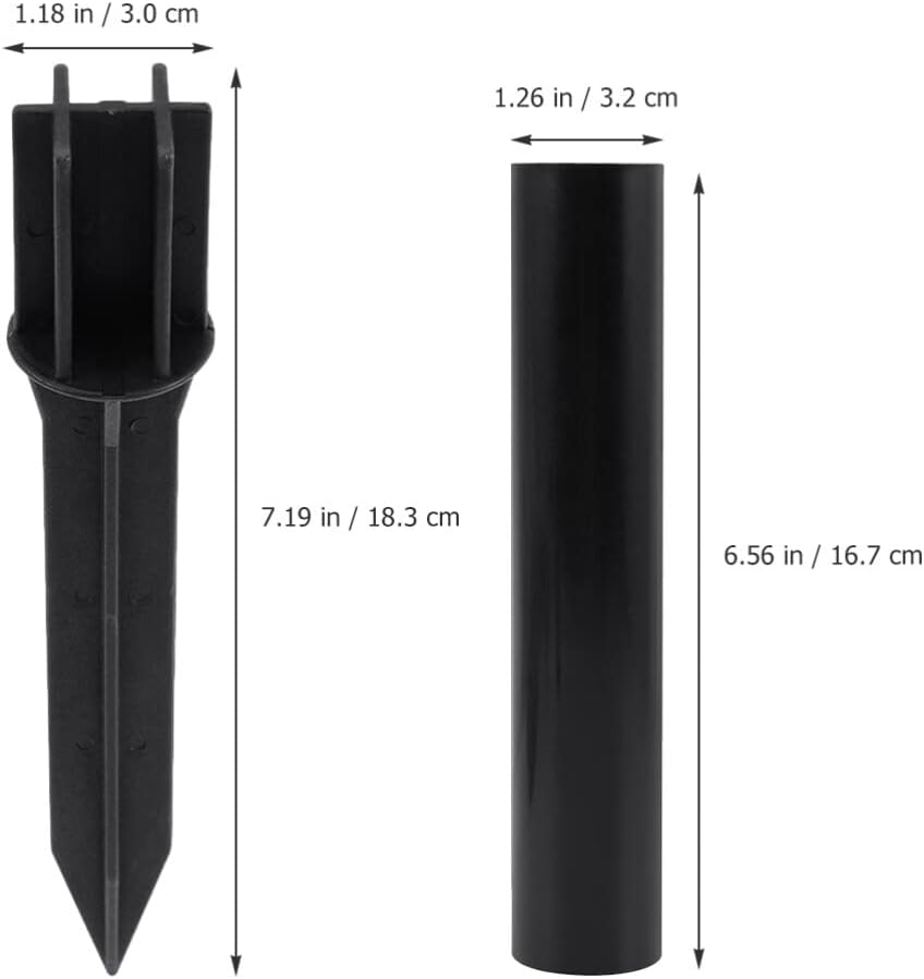 Yardwe Outdoor Solar Light Pole Accessories Replacement Link Connector Buckle with 1.25 Inch Plastic Stakes for Landscape Pathway Lighting Weatherproof and Lightweight