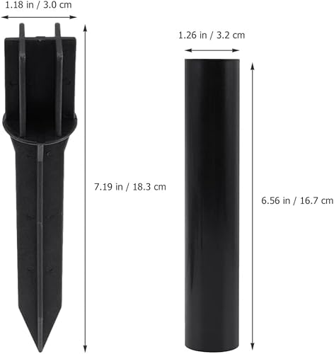 Miniatura 5 de Yardwe Juego de estacas de repuesto de luz solar, picos de plástico con hebilla de conector para luces de paisaje al aire libre, 6.57 x 1.25