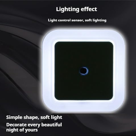 Image of DeepCrush 6 Pack LED Night Light with Smart Sensor Dusk to Dawn Sensor, Daylight White, 0.5W Plug-in，Night Lights Plug into Wall，Lights for Bathroom,Hallway,Bedroom, Kids Room, Kitchen, Stairway