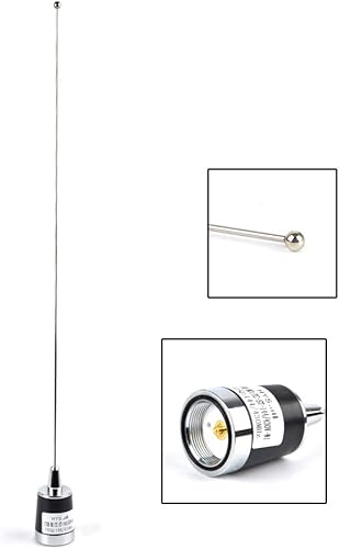 Miniatura 2 de HYS Antena NMO de doble banda, 144/430 Mhz UHF VHF 21 pulgadas Antena con 13.1 ft (13.1 pies) PL259 (UHF macho) RG58 Cable coaxial Soporte de