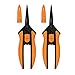 Price comparison product image Fiskars 399241-1002 Micro-Tip Pruning Snips, Non-Stick Blades 2 Pack, Orange