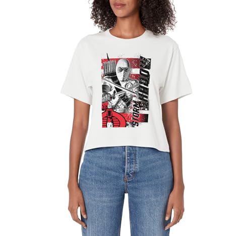G.I. Joe Storm Shadow Paint Splatter Logo Women's Crop Top