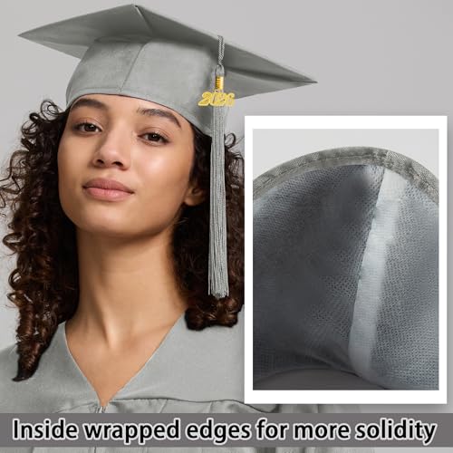 Image of Graduation Cap and Gown 2026 Matte Unisex for High School Bachelor | Heavyweight Matte Polyester, Zipper Closure, Adjustable Cap with 2026 Tassel, Sizes 39-60, Bulk Orders Available