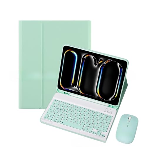 Sailozai iPad Pro 13یA11Air 7yatiPad 10.2 BluetoothJo[}WbNxx^b`plڃyz_[ (iPad Mini6 2021,O[+O[̃obNCgL[{[h+}EX)