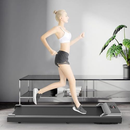 Image of Folding Treadmill,2 in 1 Electric Under Desk Folding Treadmill Walking Machine,with LED Display & Remote Control & Mobile Phone Holder,for Home /Office Gym