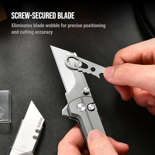 Image of OKNIFE U1 Ultra Titanium Pocket Folding Utility Knife, Ceramic Blade