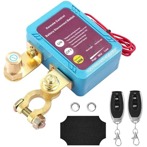 Hocamel Kill Switch for Car, Remote Battery Disconnect Switch 12V/24V 240A, Car Battery Kill Switch Anti Theft, Automatic Cut/Shut Off Switch for Auto RV ATV Truck Boat Cover