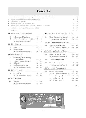 Image of Oswaal ISC Question Bank Class 12 Mathematics | Chapterwise and Topicwise | Solved Papers | For Board Exams 2025