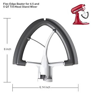 Flex Edge Beater for KitchenAid Mixer, 4.5-5 Quart for KitchenAid Mixer Attachments, Fits Tilt-Head for Kitchen Aid Paddle with Scraper for Kitchen Aid Accessories and Attachments by HOZODO