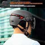 CASR Glow Casque Vélo & Trottinette, LED - Adulte Homme & Femme - Gris, M - 4