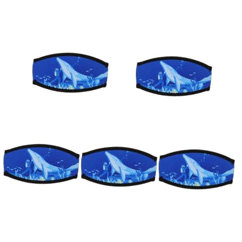 Protector antienredos para correa de gafas de bucear de tejido azul