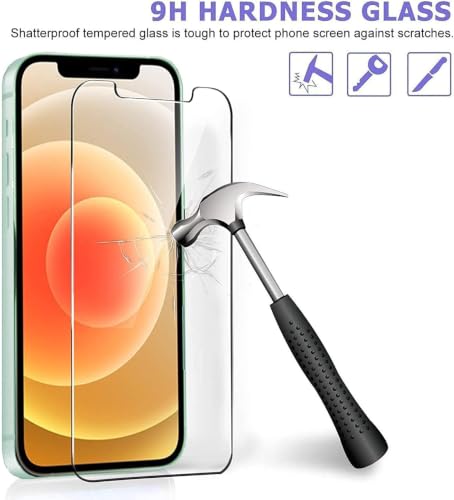 Image of Ferilinso Screen Protector for iPhone 12, Tempered Glass, Case Friendly