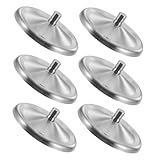 GALPADA 6 Pezzi Coperchi per Tazze in Acciaio Inox da Coperchio per Bevande Calde e Fredde Resistente Calore e Facile da Pulire per Bicchieri e Tazze Rotonde immagine
