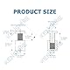 KENSHIRE 12 Stück 19 x 20 mm massive Aluminium-Schild-Abstandshalter, Wandhalterungen, Werbeschrauben, Befestigungen für Acrylschilder, Display (Silber)